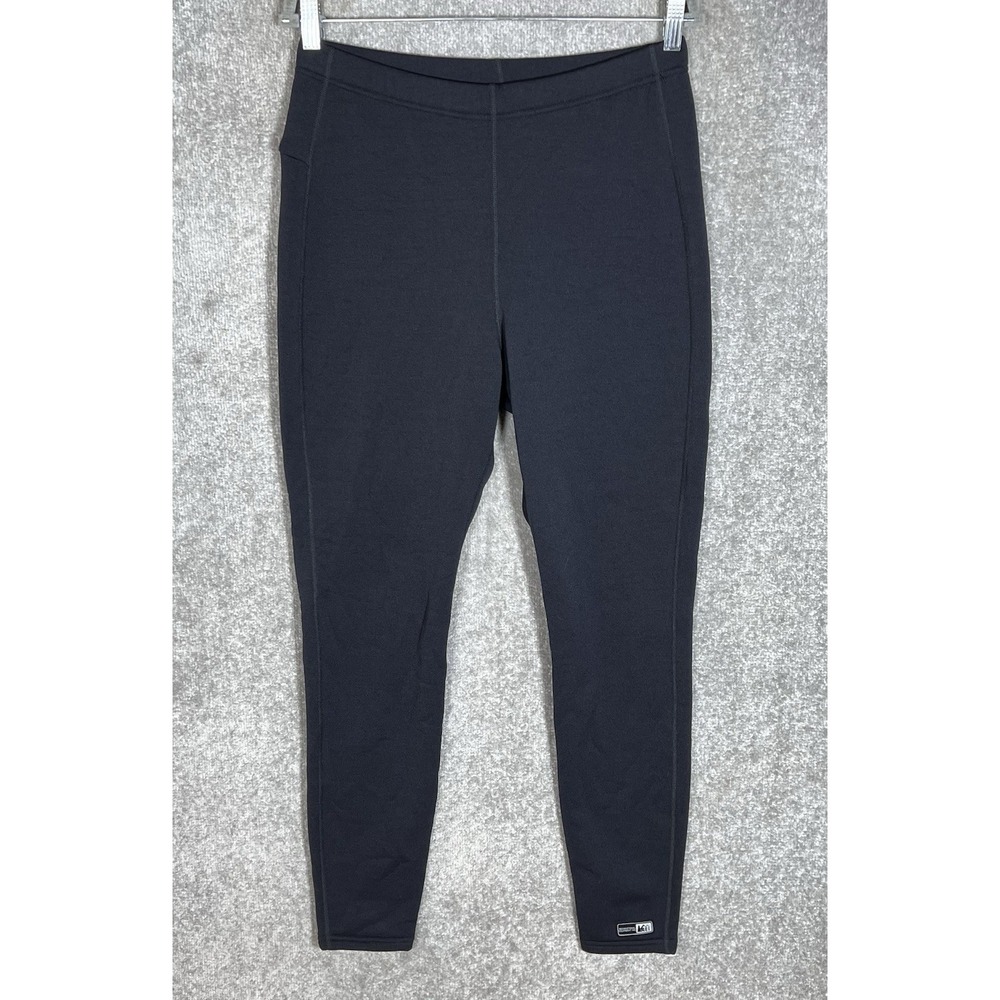 REI Polartec Pull On Pants Womens Sz Large Black Stretch Zip Pocket Vintage Y2K